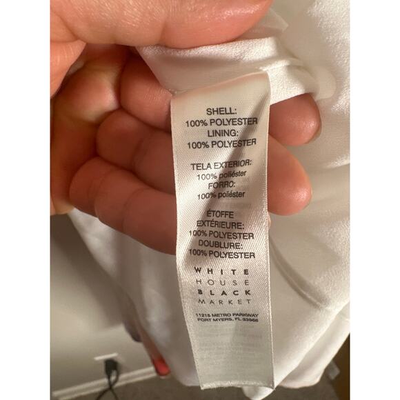 White House Black Market WHBM Chiffon Watercolor Print Halter Dress Womens Sz 10 - Picture 10 of 11